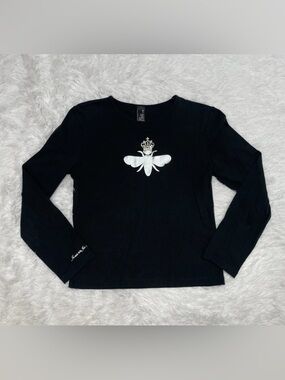 My Flat In London Jan Haedrich Women’s Size L Large Queen Bee Long Sleeve Shirt